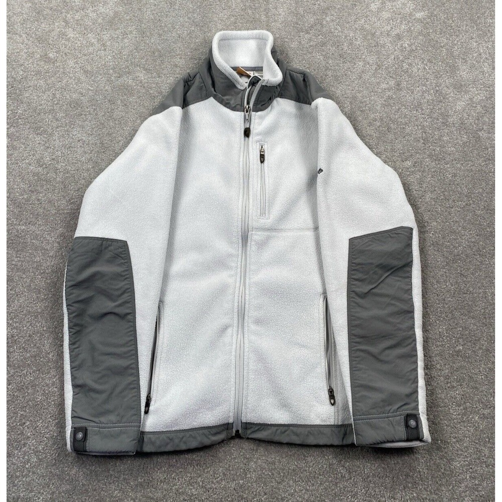 EMS Eastern Mountain Sports Women's Zip Up Fleece Size XS White Gray